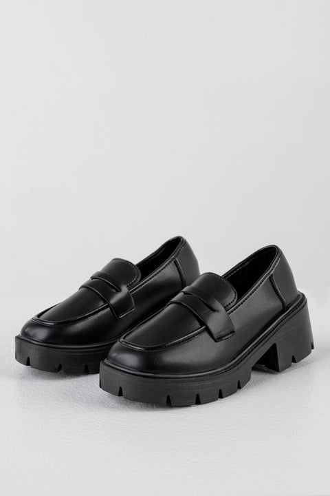 Chunky sole loafers