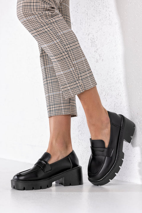 Chunky sole loafers