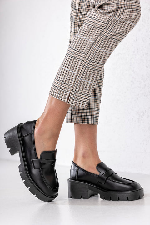 Chunky sole loafers