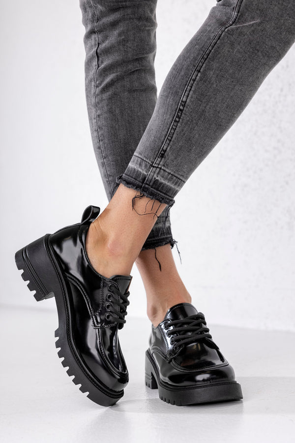 Chunky-sole derby shoes