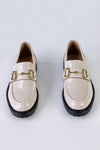 Chunky sole loafers with chain