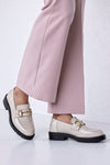 Chunky sole loafers with chain