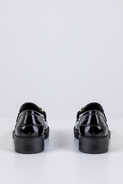 Chunky sole loafers with chain