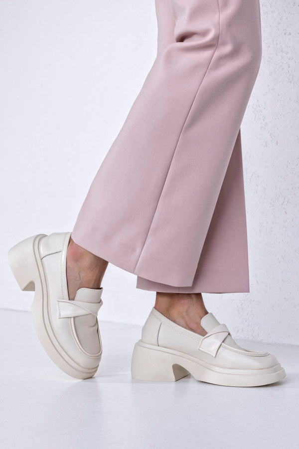 Chunky sole loafers