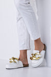 Chain loafer mules