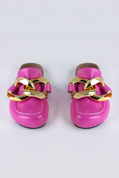 Chain loafer mules