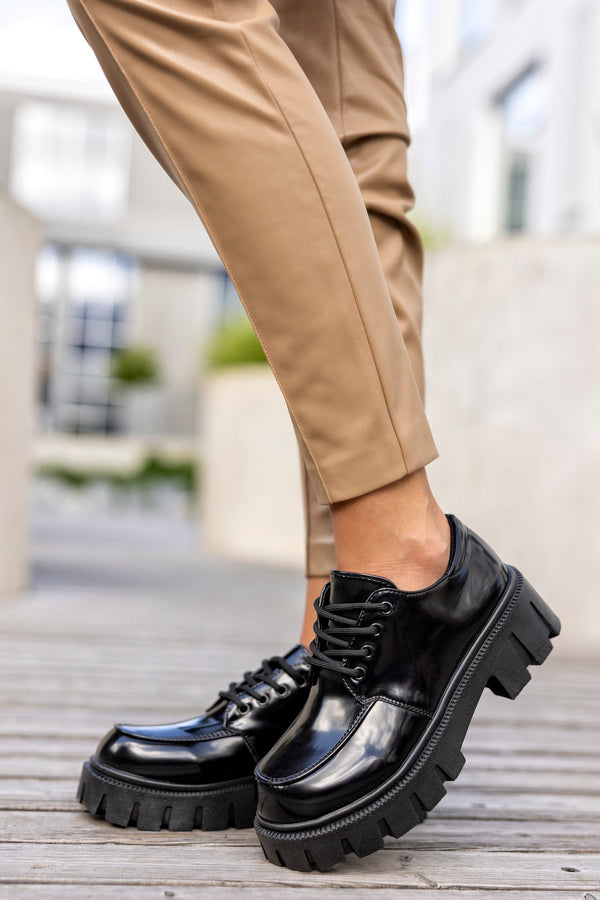 Chunky-sole derby shoes