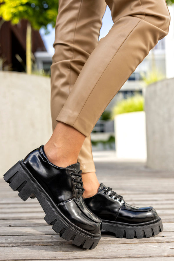 Chunky-sole derby shoes