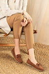 Moccasins with ribbon