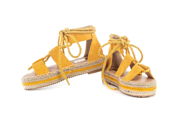 Flatform espadrille sandals