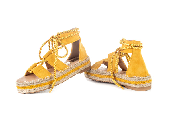 Flatform espadrille sandals