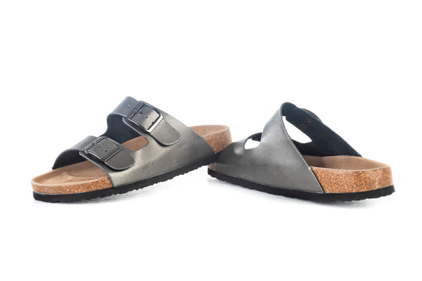 Sandales compensées à boucles