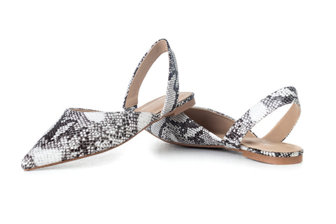 Slingback, pointed toe shoes