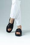 Sandales en cuir à plateforme.