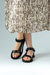 Leather velcro sandals