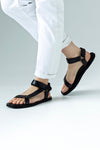 Leather velcro sandals