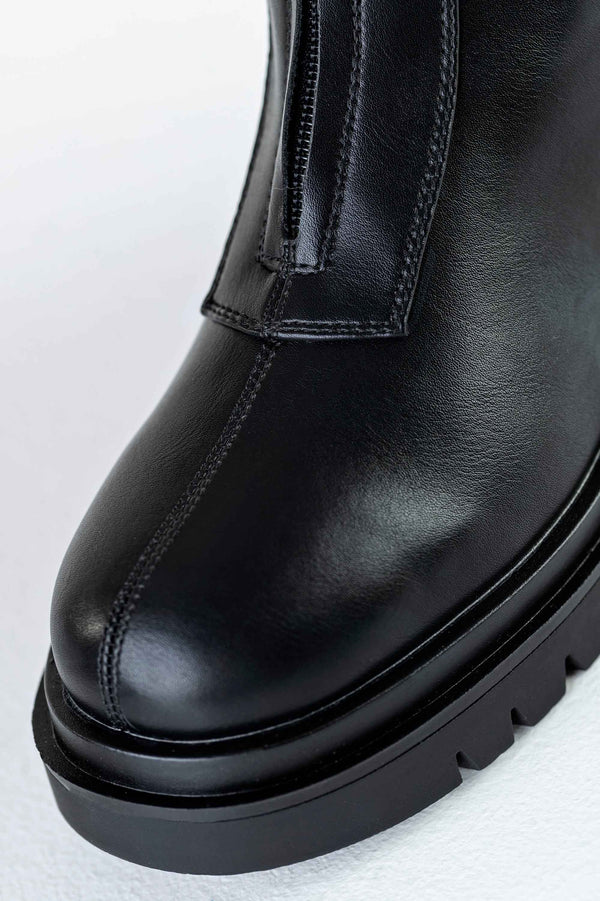 Front zipper boots