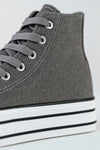 High top textile sneakers