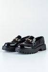 Chunky sole loafers with buckle