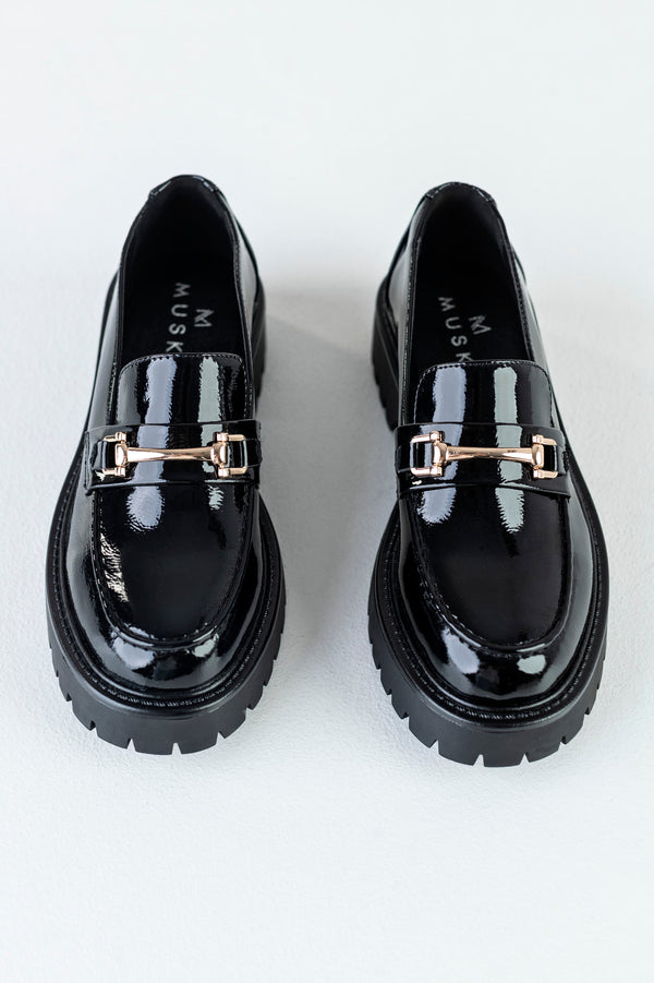 Chunky sole loafers with buckle