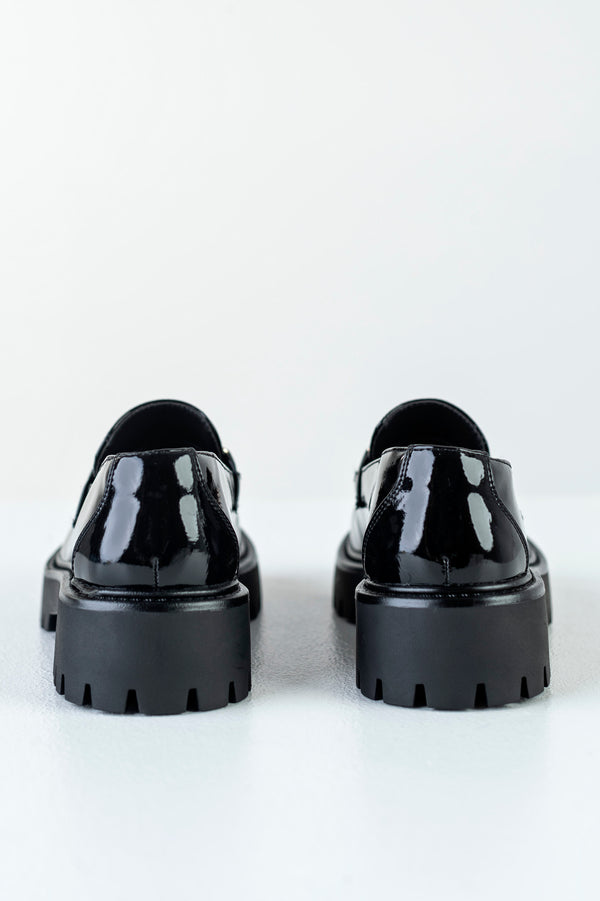 Chunky sole loafers with buckle