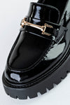 Chunky sole loafers with buckle