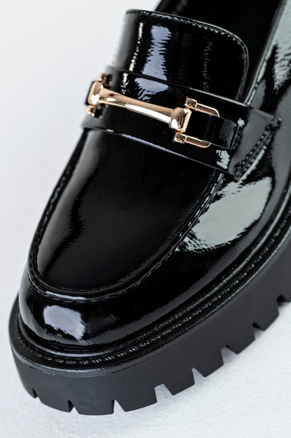 Chunky sole loafers with buckle