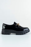Chunky sole loafers with chain