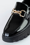 Chunky sole loafers with chain