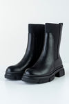 Chunky sole boots with elatic at sides