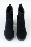 Leather boots with decorative zipper on side