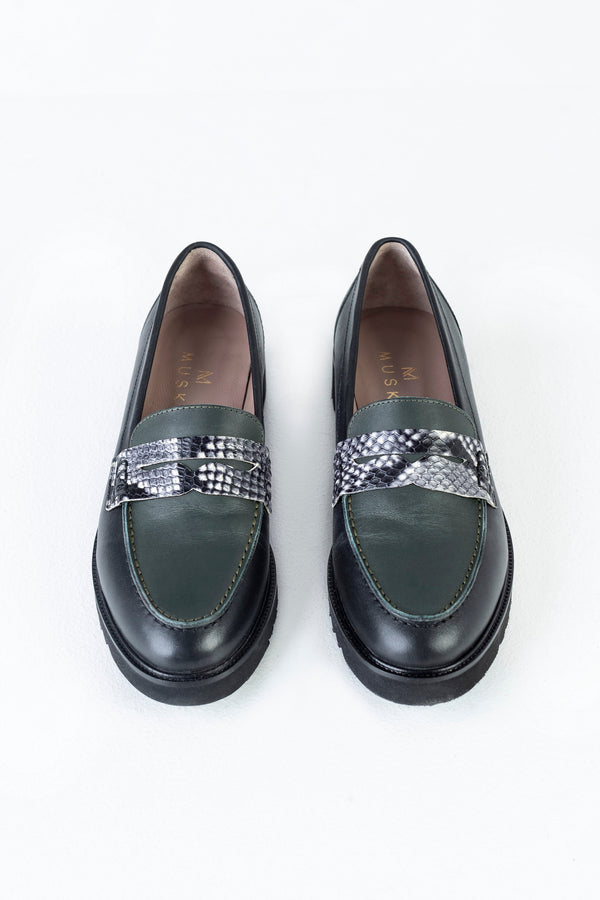 Leather loafers