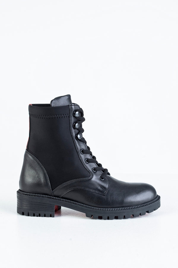 Leather lace-up boots
