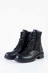 Leather lace-up boots