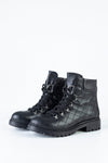 Leather lace-up boots