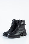 Leather lace-up boots