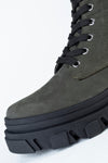 Leather lace-up boots