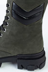 Leather lace-up boots