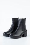 Leather heeled boots