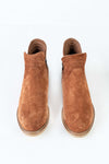 Leather boots with wave top