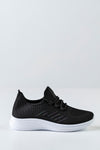 Knitted sneakers with laces