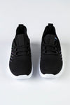 Knitted sneakers with laces