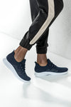 Knitted sneakers with laces