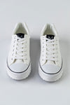 Lace-up fastening canvas sneakers