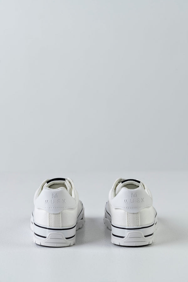 Lace-up fastening canvas sneakers