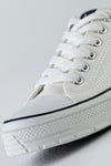 Lace-up fastening canvas sneakers