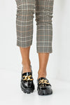 Chunky sole loafers with chain