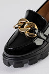 Chunky sole loafers with chain
