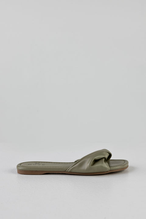 Twist vamp slide sandals