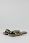 Twist vamp slide sandals